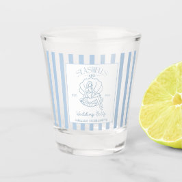 Muscheln und Hochzeitsglocken Bachelorette Schnapsglas