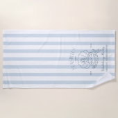 Muscheln und Hochzeitsglocken Bachelorette Strandtuch (Vorderseite)