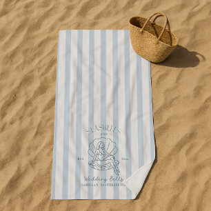 Muscheln und Hochzeitsglocken Bachelorette Strandtuch