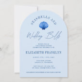 Muscheln und Hochzeitsglocken BRAUTPARTY Einladung (Vorderseite)