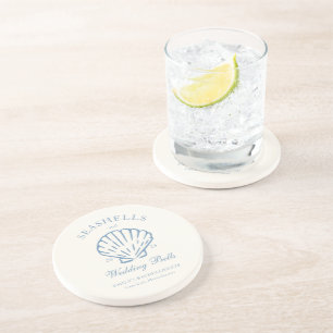 Muscheln und Hochzeitsglocken Junggesellinnenabsch Getränkeuntersetzer