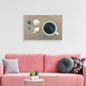 Muscheln und Kaffee Leinwanddruck (Insitu (Wohnzimmer))