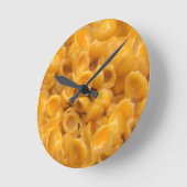 Muscheln und Käse Runde Wanduhr (Winkel)
