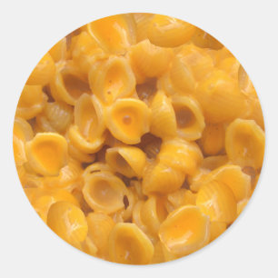 Muscheln und Käse Runder Aufkleber