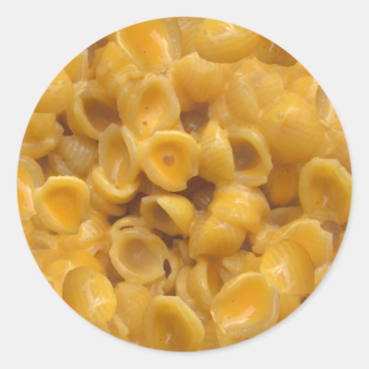 Muscheln und Käse Runder Aufkleber (Vorderseite)