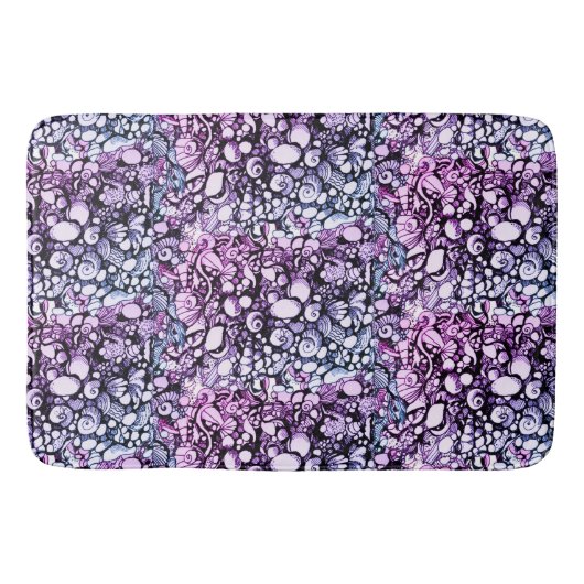 Muscheln und Kies, kurzer Tisch Badematte (Vorderseite)