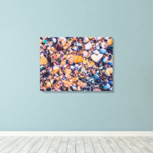 Muscheln und Kies Leinwanddruck