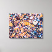 Muscheln und Kies Leinwanddruck (Vorderseite)