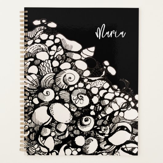 Muscheln und Kies zeichnend Planer (Vorderseite)