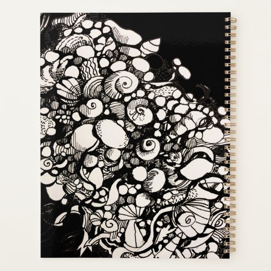 Muscheln und Kies zeichnend Planer (Rückseite)