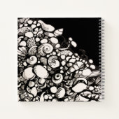 Muscheln und Kies zeichnend SpiralNotebook Notizblock (Rückseite)