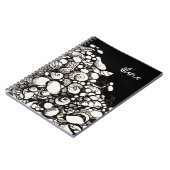 Muscheln und Kies zeichnend SpiralNotebook Notizblock (Linke Seite)