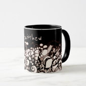 Muscheln und Kiesel Knochen China Tasse (VorderseiteRechts)