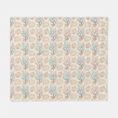 Muscheln und Korallen Fleecedecke (Vorderseite (Horizontal))