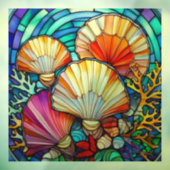 Muscheln und Korallen, Glasmalereien Fensteraufkleber (Blatt 3)