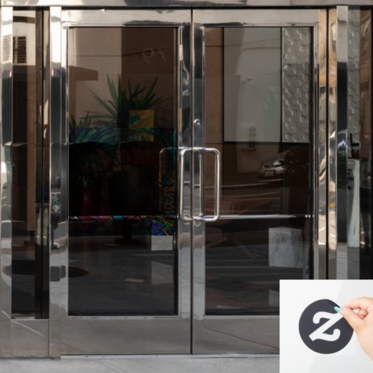 Muscheln und Korallen, Glasmalereien Fensteraufkleber (Büro Tür)