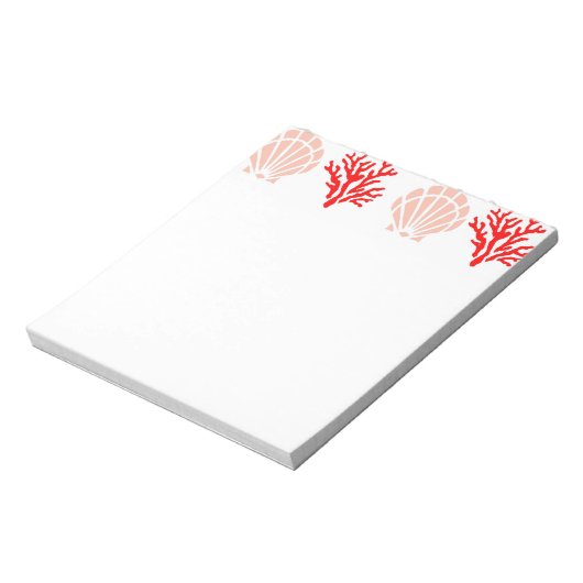 Muscheln und korallenförmiges Notepad Notizblock (Rotiert)