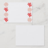 Muscheln und korallenrote Geschäfts-Karte Visitenkarte (Vorne/Hinten)