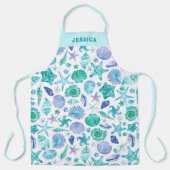 Muscheln und Muster der Meeresküste Schürze (Vorderseite)