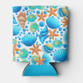 Muscheln und Muster des Starfish Ozeans Dosenkühler (Vorderseite)