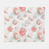 Muscheln und Ozeanwellen Muster (7) Fleecedecke (Vorderseite (Horizontal))