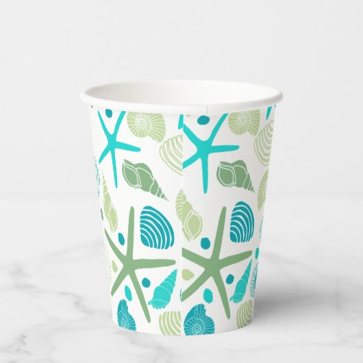 Muscheln und Papiertasse aus Starfish Pappbecher (Rechts)