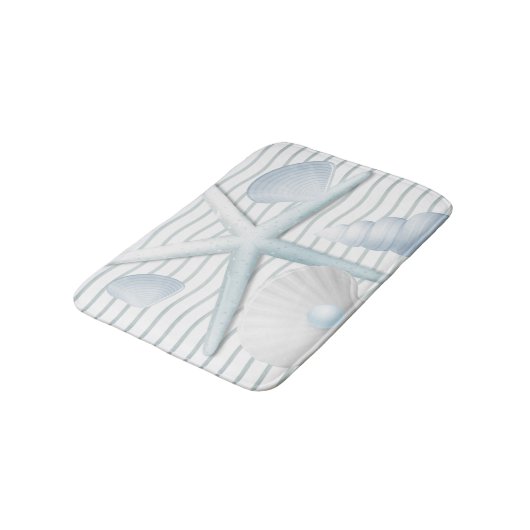 Muscheln und Perlen Badematte (Schrägansicht)