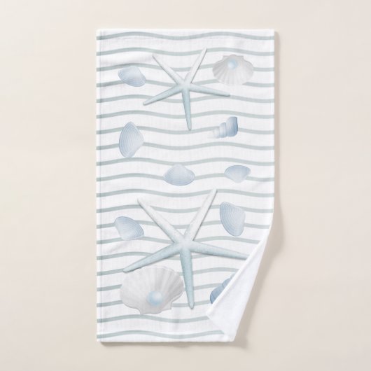Muscheln und Perlen Badhandtuch Set (Handtuch)