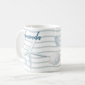 Muscheln und Perlen Kaffeetasse (Vorderseite Links)