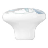 Muscheln und Perlen Keramikknauf (Seitenansicht)