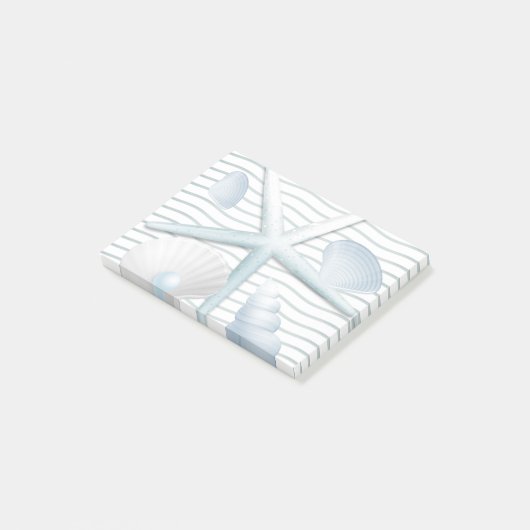 Muscheln und Perlen Post-it Klebezettel (angewinkelt)