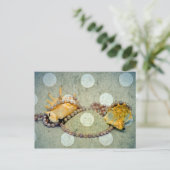 Muscheln und Perlen Postkarte (Stehend Vorderseite)