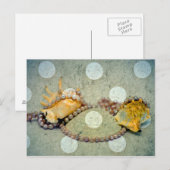 Muscheln und Perlen Postkarte (Vorne/Hinten)