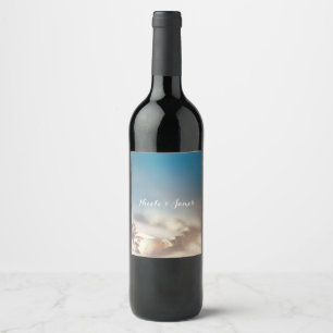 Muscheln und Perlen-Schmuck Elegante Weinlabels Weinetikett