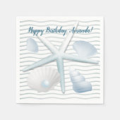 Muscheln und Perlen Serviette (Vorderseite)