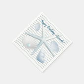 Muscheln und Perlen Serviette (Ecke)