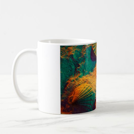 Muscheln und Sand Kaffeetasse (Links)