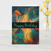 Muscheln und Sand Karte (Gelbe Blume)