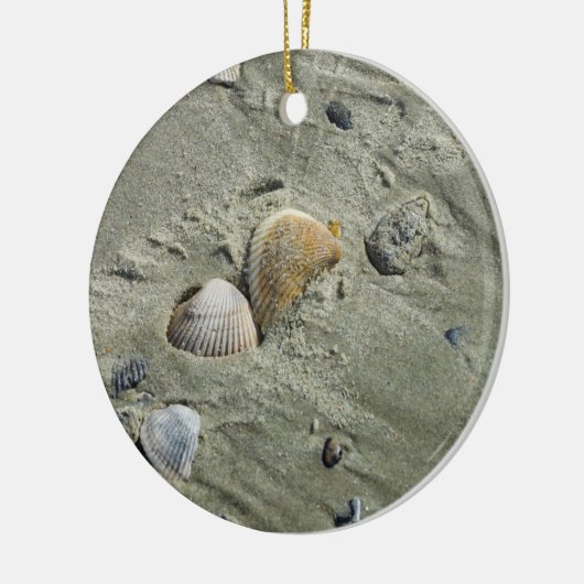 Muscheln und Sand Keramik Ornament (Links)