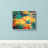 Muscheln und Sand Leinwanddruck (Insitu (Holzboden))