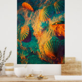 Muscheln und Sand Poster (Küche)