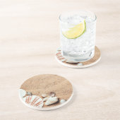 Muscheln und Sand Untersetzer (Seite)