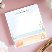 Muscheln und Sandstrand - Personalisierter Name Notizblock