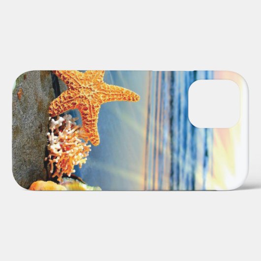Muscheln und Seestern am Strand Case-Mate iPhone Hülle (Rückseite (Horizontal))