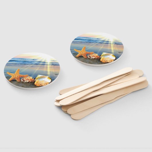 Muscheln und Seestern am Strand Fächer (Non-assembled)