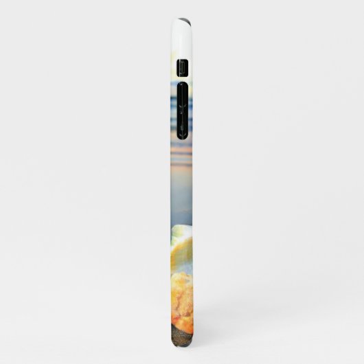 Muscheln und Seestern am Strand iPhone Hülle (Linke Seite)