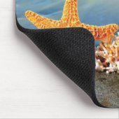 Muscheln und Seestern am Strand Mousepad (Ecke)