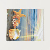 Muscheln und Seestern am Strand Wandteppich (Vorderseite (Horizontal))