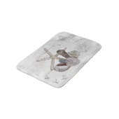 Muscheln und Seestern Badematte (Schrägansicht)
