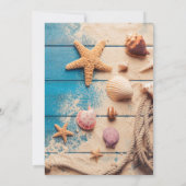 Muscheln und Seestern zum Geburtstag Einladung (Rückseite)